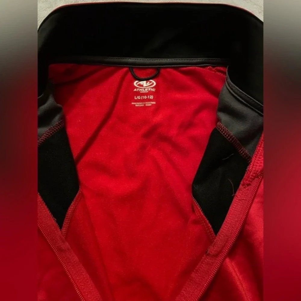NEW Athletic Works Jacket Youth Boys Size Large (10/12) Red Black Pockets NWT‎